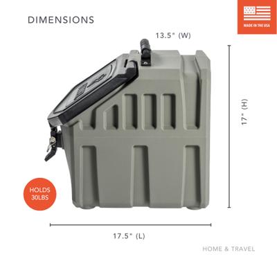 Show full view: GUNNER Food Crate Dog Food Storage Container, Gunmetal, 30-lb slide 6 of 8