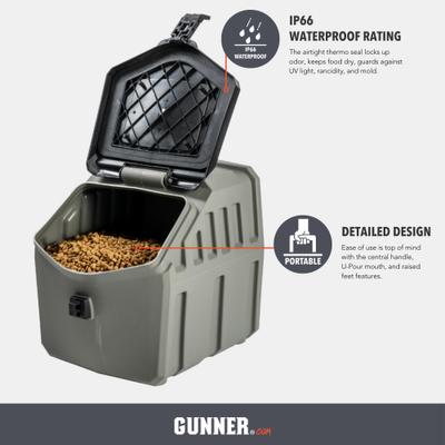 Show full view: GUNNER Food Crate Dog Food Storage Container, Gunmetal, 30-lb slide 5 of 8