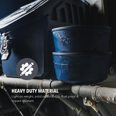 Show full view: GUNNER Spill-Proof Lid Non-Skid Plastic Dog Bowl, Navy slide 2 of 8