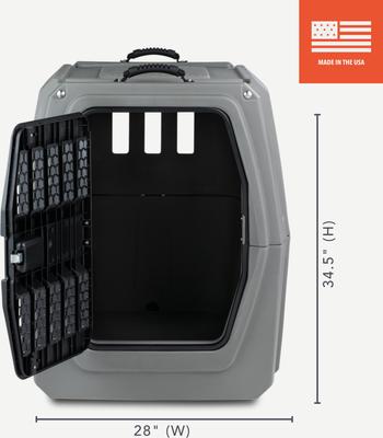 Show full view: GUNNER G1 Double-Walled Dog Kennel, Gunmetal, Large slide 4 of 7