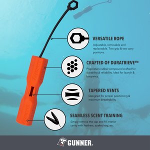 GUNNER Bumper Dog Training Tool, Orange