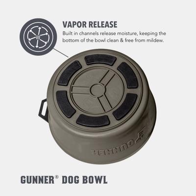 Show full view: GUNNER Spill-Proof Lid Non-Skid Plastic Dog Bowl, Gunmetal slide 4 of 7