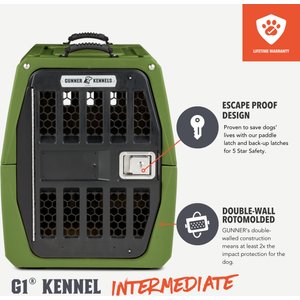GUNNER G1 Double-Walled Dog Kennel, Duck Green, Intermediate