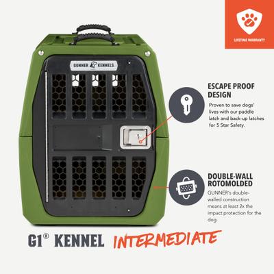 Show full view: GUNNER G1 Double-Walled Dog Kennel, Duck Green, Intermediate slide 3 of 7