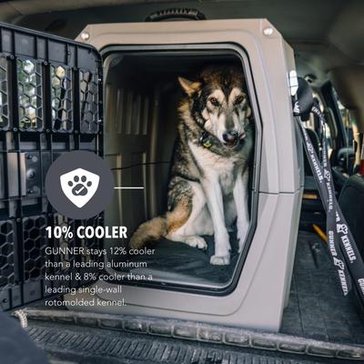 Show full view: GUNNER G1 Double-Walled Dog Kennel, Gunmetal, Large slide 6 of 7