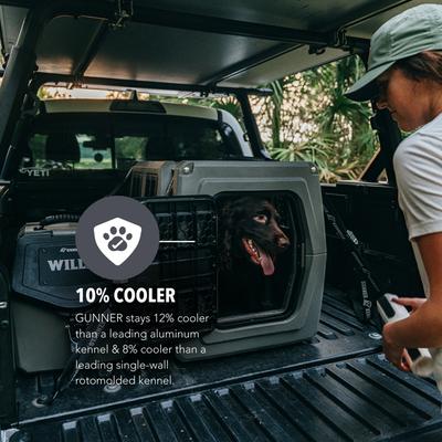 Show full view: GUNNER G1 Double-Walled Dog Kennel, Gunmetal, Medium slide 6 of 7