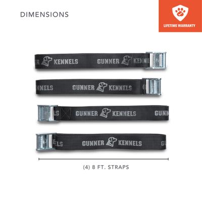 Show full view: GUNNER Dog Kennel Tie-Down Strap Kit, Black, 8-ft slide 4 of 8