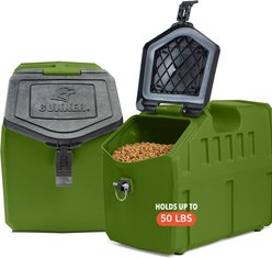GUNNER Food Crate Dog Food Storage Container, Duck Green, 50-lb