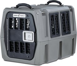 GUNNER G1 Double-Walled Dog Kennel, Gunmetal, Small