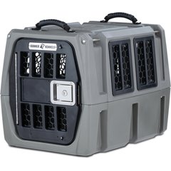 GUNNER G1 Double-Walled Dog Kennel, Gunmetal, Small