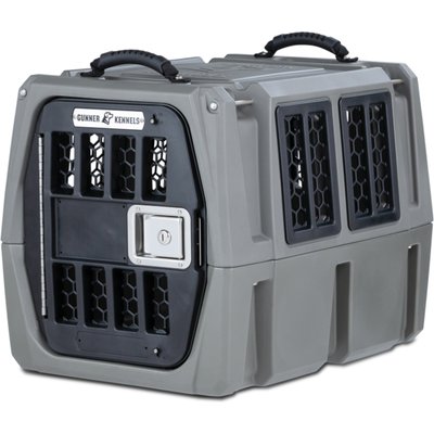 GUNNER GUNNER G1 Double-Walled Dog Kennel, Gunmetal, Small