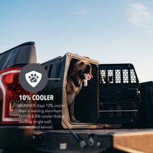 GUNNER G1 Double-Walled Dog Kennel, Gunmetal, Intermediate