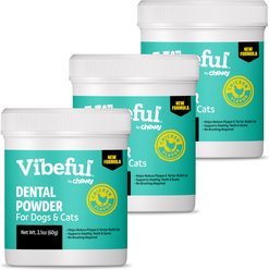 Vibeful Dental Health Powder Supplement for Dogs & Cats, 60 g, bundle of 3