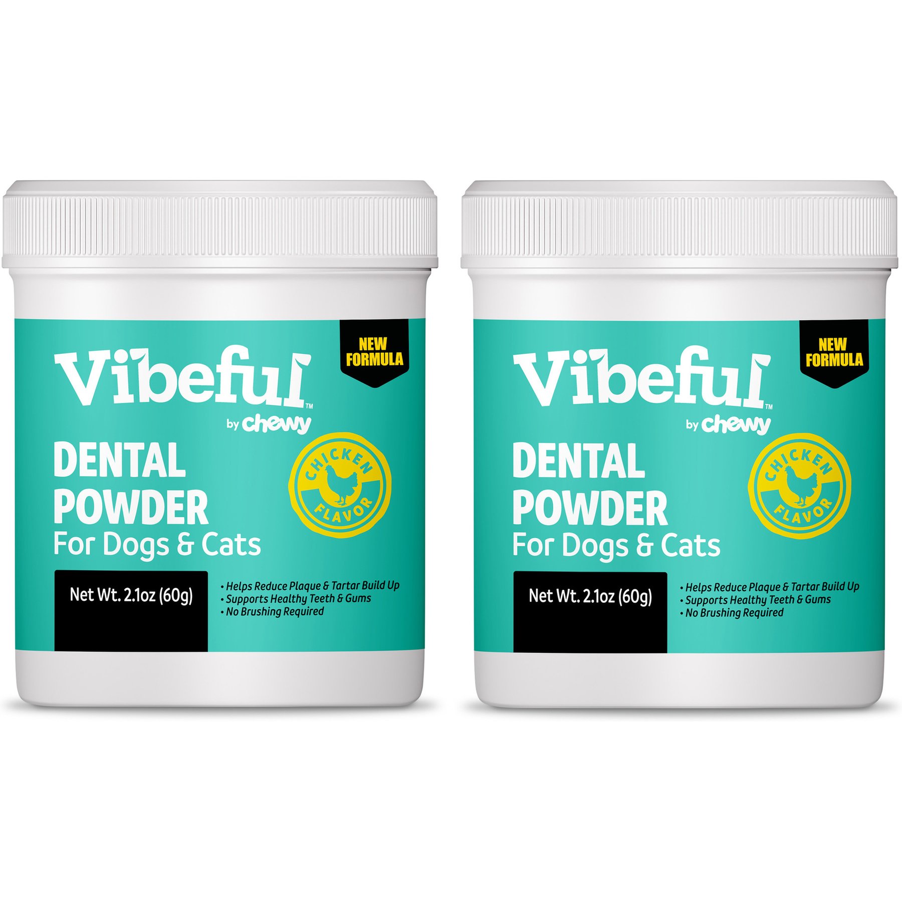 VIBEFUL Dental Health Powder Supplement for Dogs & Cats, 60