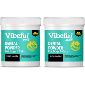 Vibeful Dental Health Powder Supplement for Dogs & Cats, 60 g, bundle of 2
