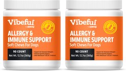 Vibeful Allergy & Immune Support Peanut Butter Flavored Soft Chews Allergy & Immune Supplement for Dogs, 180 count bundle slide 1 of 8