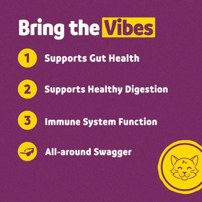 Show full view: Vibeful Probiotic Gastrointestinal Support Powder Digestive Supplement for Cats, 30 count, bundle of 2 slide 5 of 11