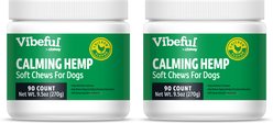 Vibeful Calming Hemp Chicken Flavored Soft Chews Calming Supplement for Dogs, 180 count bundle