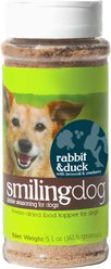 Herbsmith Smiling Dog Kibble Seasoning Rabbit & Duck with Broccoli & Cranberry Dog Food Topper, 5.1-oz jar
