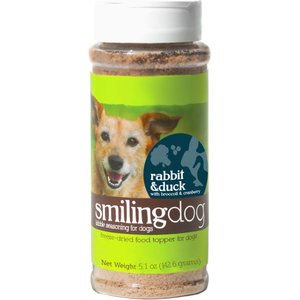 Herbsmith Smiling Dog Kibble Seasoning Rabbit & Duck with Broccoli & Cranberry Dog Food Topper, 5.1-oz jar