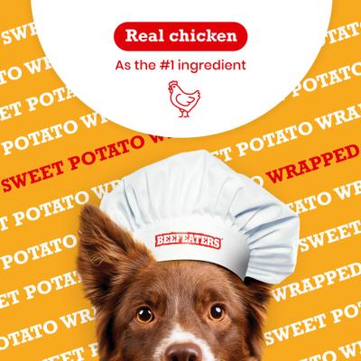 Show full view: Beefeaters Sweet Potato Wrap Chicken Jerky Dog Treats, 28-oz bag slide 5 of 9