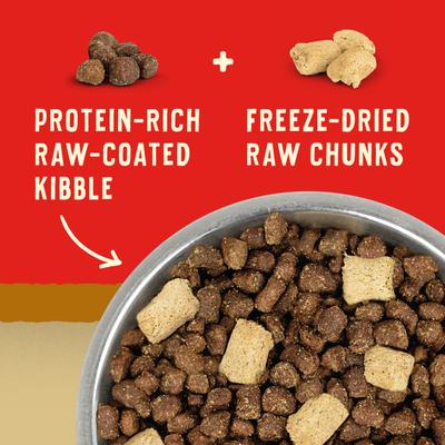 Show full view: Stella & Chewy's Wild Red Raw Blend Kibble Wholesome Grains Prairie Recipe Dry Dog Food, 21-lb bag slide 3 of 11