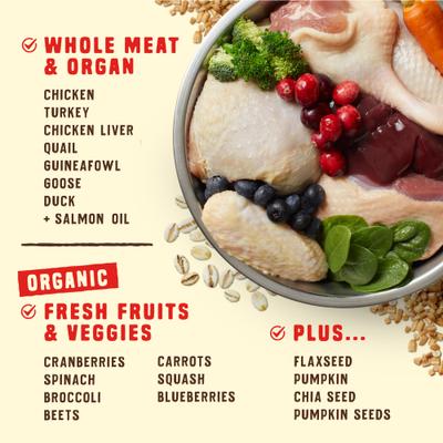 Show full view: Stella & Chewy's Wild Red Raw Blend Kibble Wholesome Grains Prairie Recipe Dry Dog Food, 21-lb bag slide 4 of 11