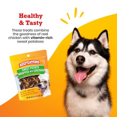 Show full view: Beefeaters Sweet Potato Wrap Chicken Jerky Dog Treats, 28-oz bag slide 4 of 9