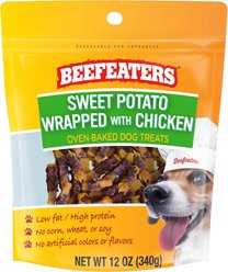 Beefeaters Sweet Potato Wrap Chicken Jerky Dog Treats, 12-oz bag
