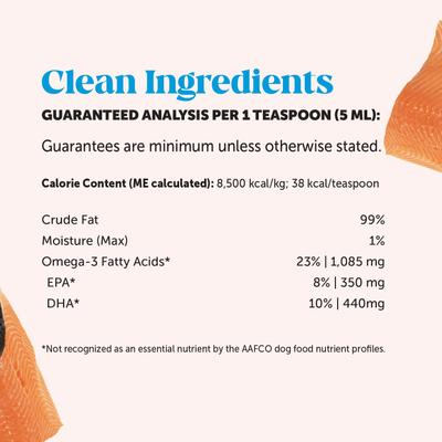 Show full view: Pet Honesty Wild Alaskan Salmon Oil Omega-3 & Joint Supplement for Dogs & Cats, 32-fl oz bottle slide 8 of 13