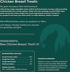 Little Hunter Chicken Breast Grain-Free Freeze-Dried Dog Treats, 2-oz bag slide 2 of 4