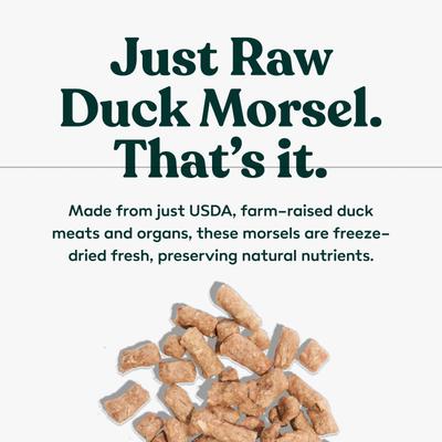 Show full view: Little Hunter Duck Morsel Grain-Free Freeze-Dried Dog Treats, 2-oz bag slide 5 of 5