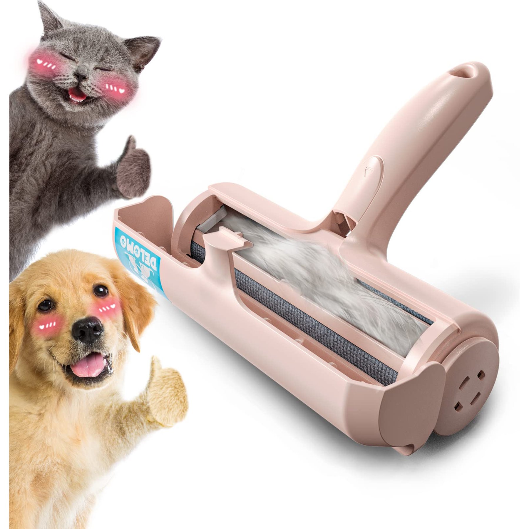 Delomo Pet Hair Remover, Pink