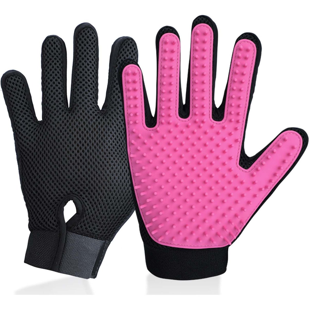 Delomo Dog, Cat Horse & Small Pet Grooming Glove, Pink