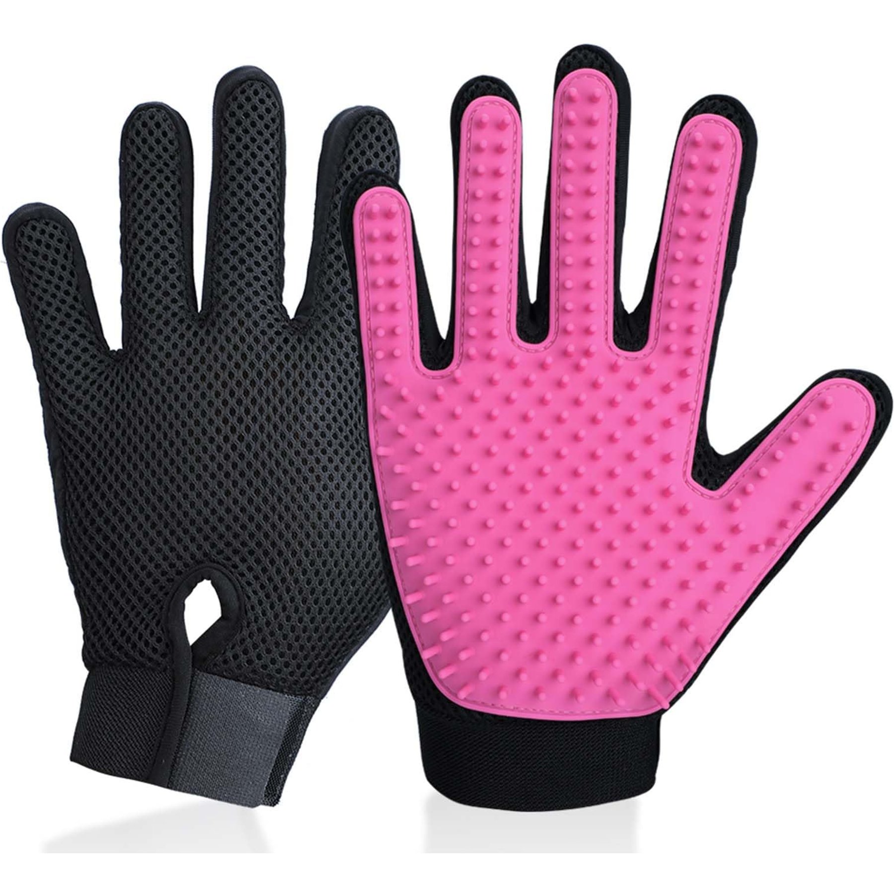 Delomo Dog, Cat Horse & Small Pet Grooming Glove, Pink