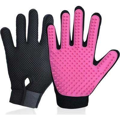 Delomo Delomo Dog, Cat Horse & Small Pet Grooming Glove, Pink