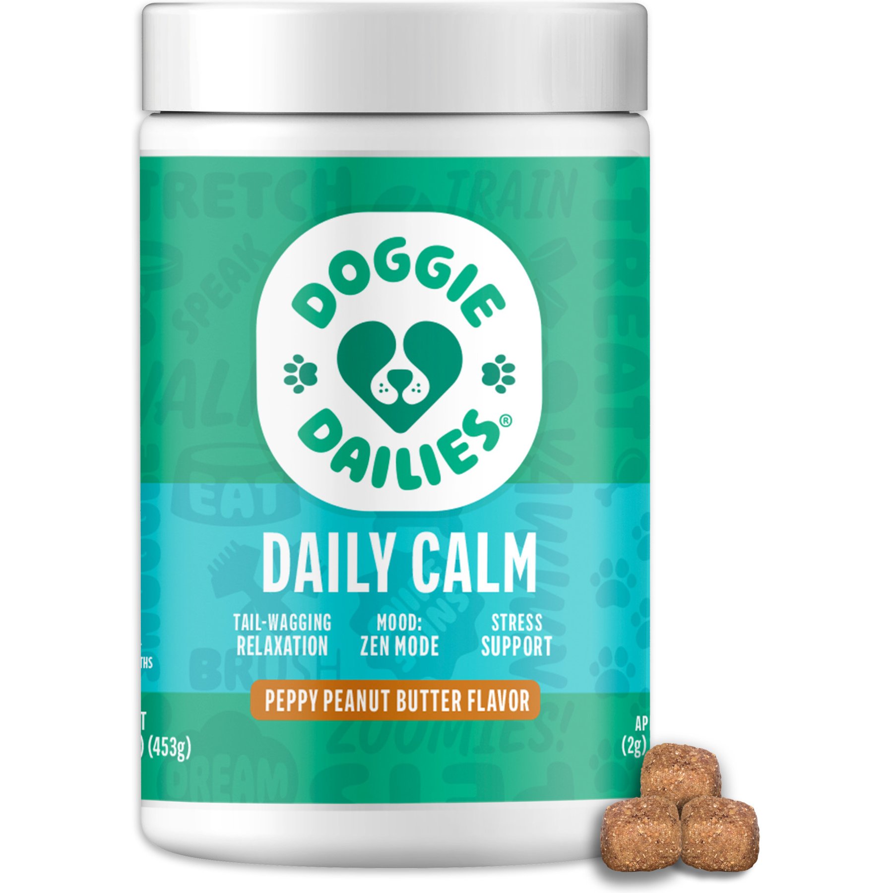 Doggie Dailies Peanut Butter Flavored Calming Soft Chew Dog Supplement, 225 count