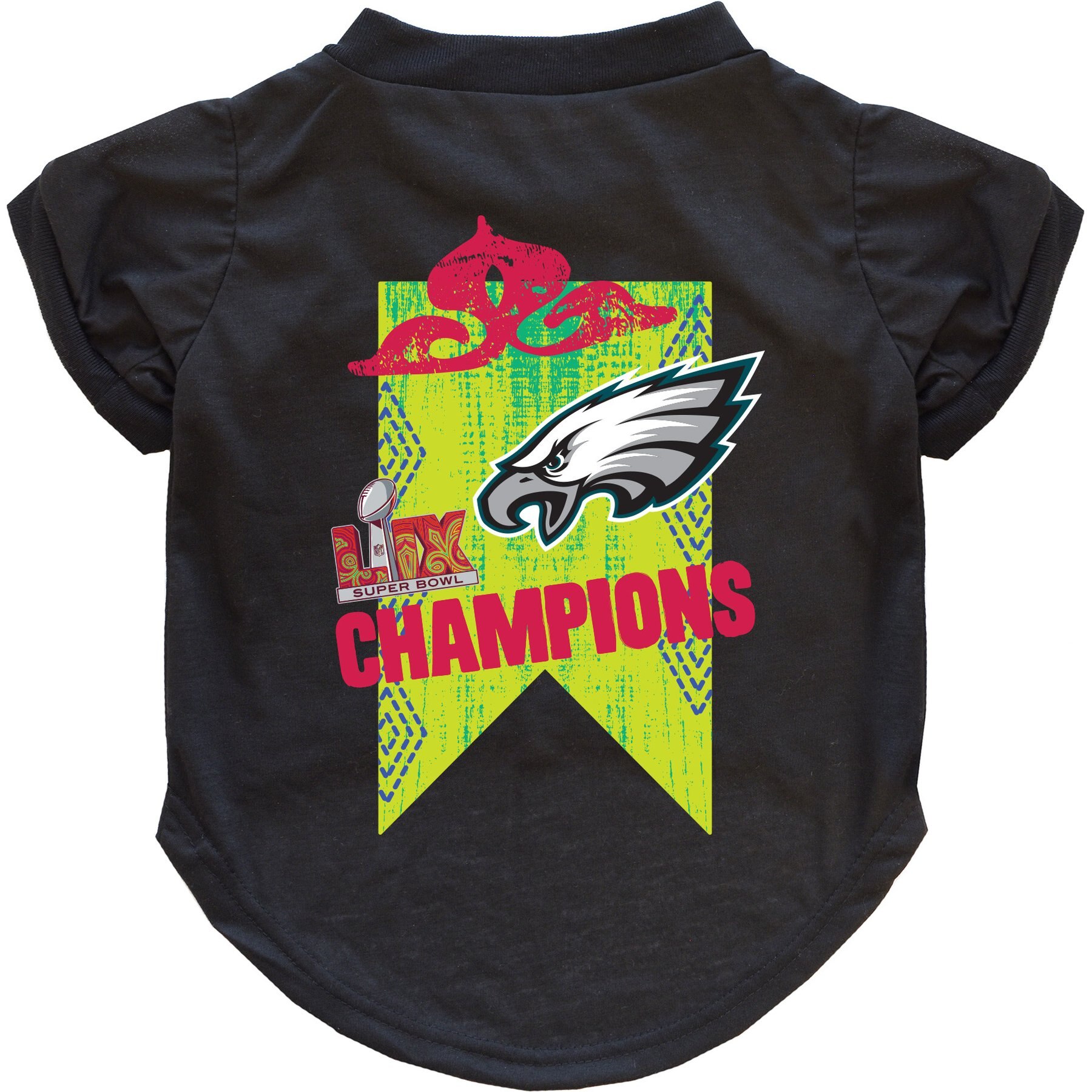 Littlearth Philadelphia Eagles Super Bowl XLIV Champion Dog & Cat T-Shirt, X-Small