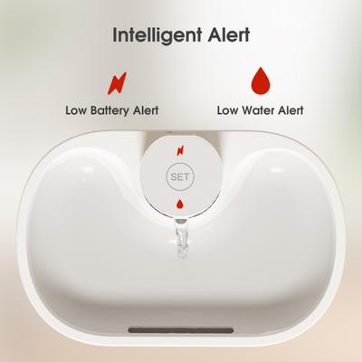 Show full view: PATPET Cordless Rechargeable Cat Water Fountain, White, 2.5-L slide 3 of 9