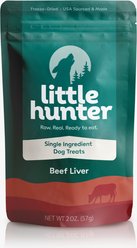 Little Hunter Beef Liver Grain-Free Freeze-Dried Dog Treats, 2-oz bag