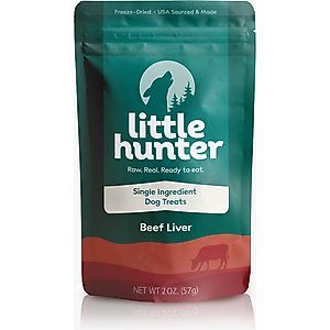 Little Hunter Beef Liver Grain-Free Freeze-Dried Dog Treats, 2-oz bag