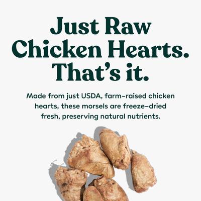 Show full view: Little Hunter Chicken Heart Grain-Free Freeze-Dried Dog Treats, 2-oz bag slide 5 of 5