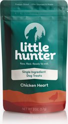 Little Hunter Chicken Heart Grain-Free Freeze-Dried Dog Treats, 2-oz bag