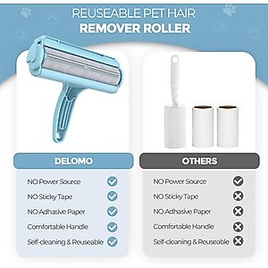 Delomo Pet Hair Remover, Blue