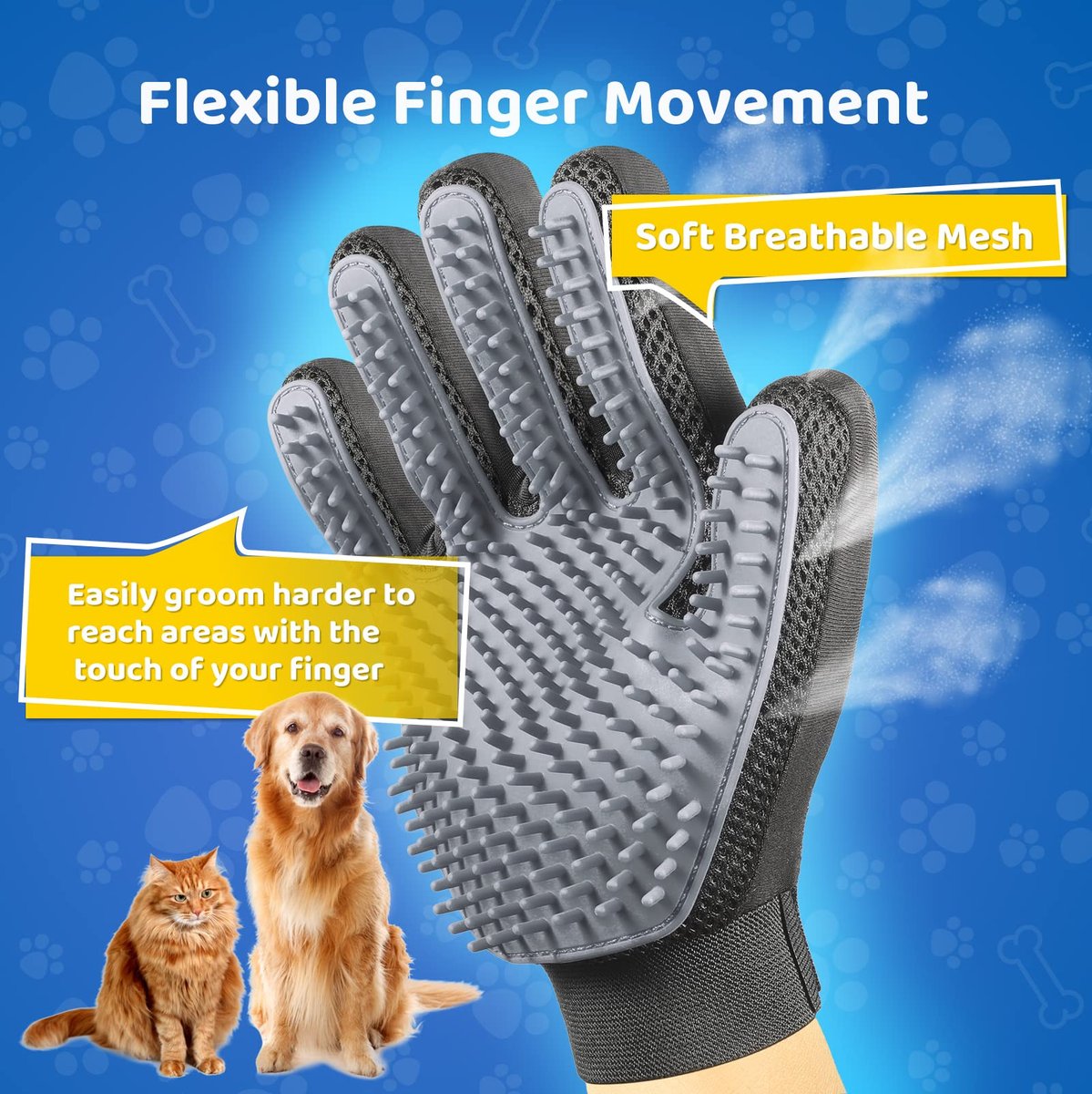 Delomo Cat Horse & Small Pet Grooming Glove