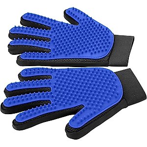 Delomo Dog, Cat Horse & Small Pet Grooming Glove, Blue