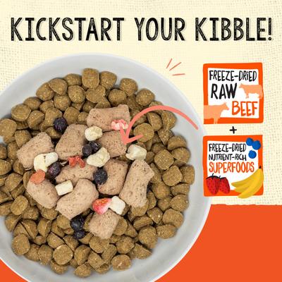 Show full view: Stella & Chewy's SuperBlends Grass-Fed Beef Recipe Meal Mixers Freeze-Dried Raw Dog Food Topper, 3.25-oz bag slide 3 of 13