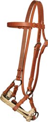 Circle Y Side Pull Double Rope Nose Browband Horse Headstall Harness, 3/4-in