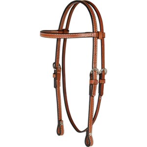 Circle Y Arabian/Cob Classic Smooth Browband Horse Headstall, 5/8-in, Regular Oil