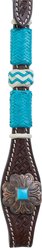 Circle Y Turquoise Roundup Futurity Horse Browband, 1/2 to 5/8-in, Chocolate slide 2 of 4
